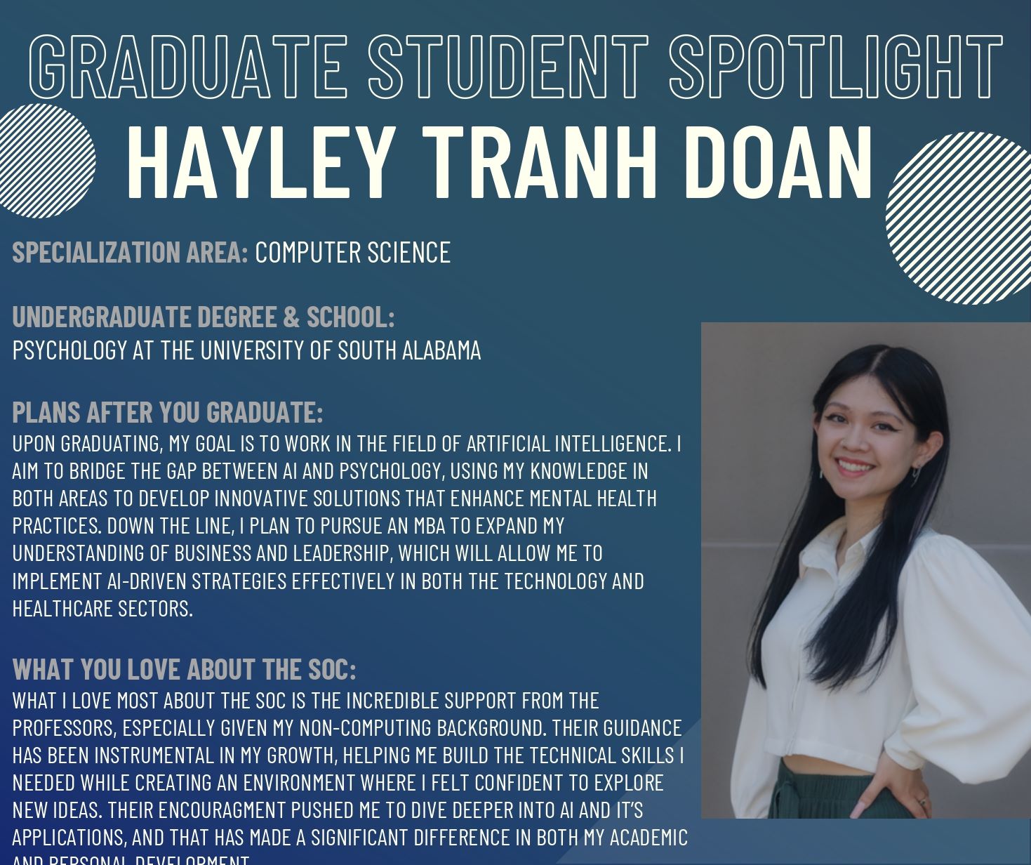 Graduate Student Spotlight - Hayley Trahn Doan