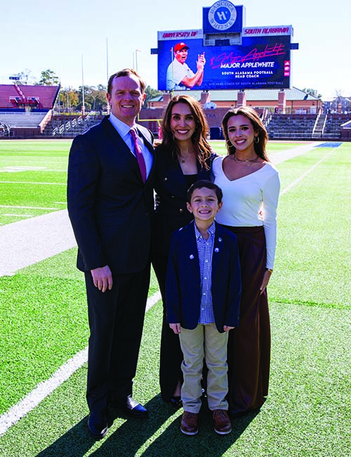 Coach Major Applewhite and his family