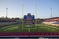 media relations photography - Hancock Whitney Stadium view from the endzone