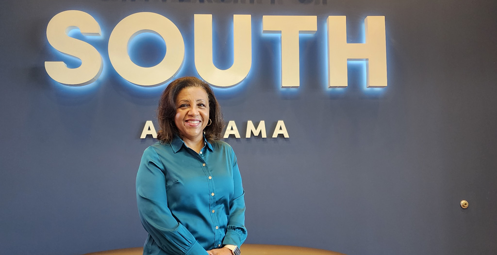 Dr. Kathy Thompson, director of the Center for Innovation in Postsecondary Education at the University of South Alabama College of Education and Professional Studies data-lightbox='featured'
